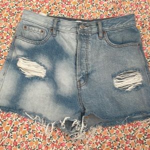 fun pacsun jean ripped shorts